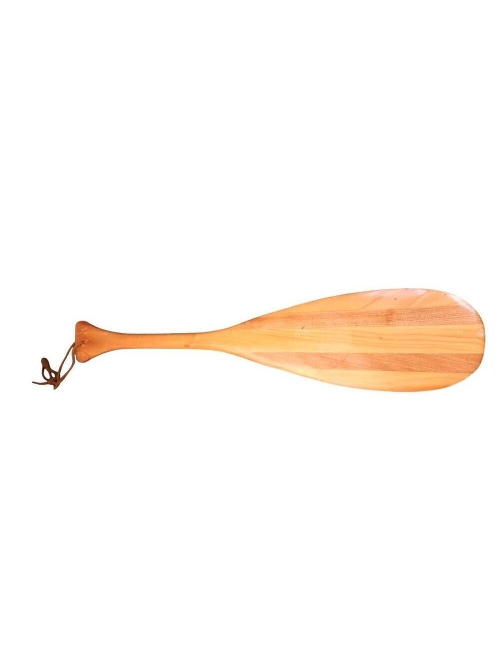 One 24.5 inch  Wooden Boat Canoe Paddle With Leather Wrist Strap